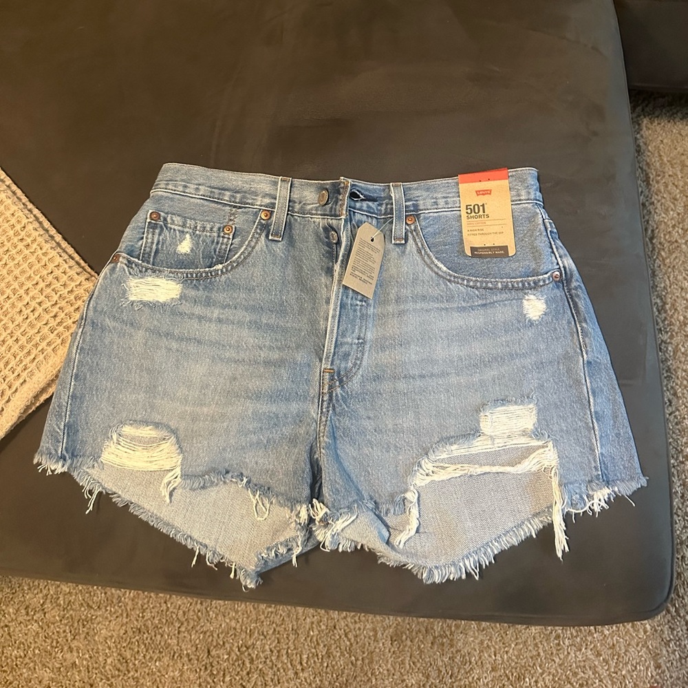Levi 501 high rise jeans shorts size 30